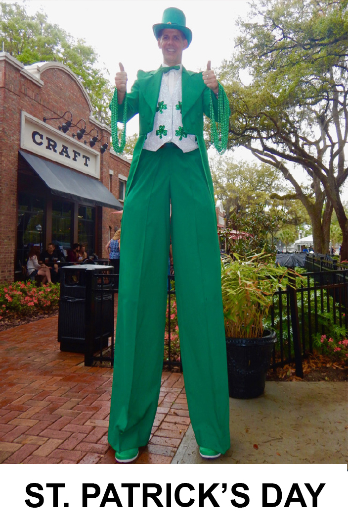 St. Patrick's Day Entertainment Orlando Stilt Fun